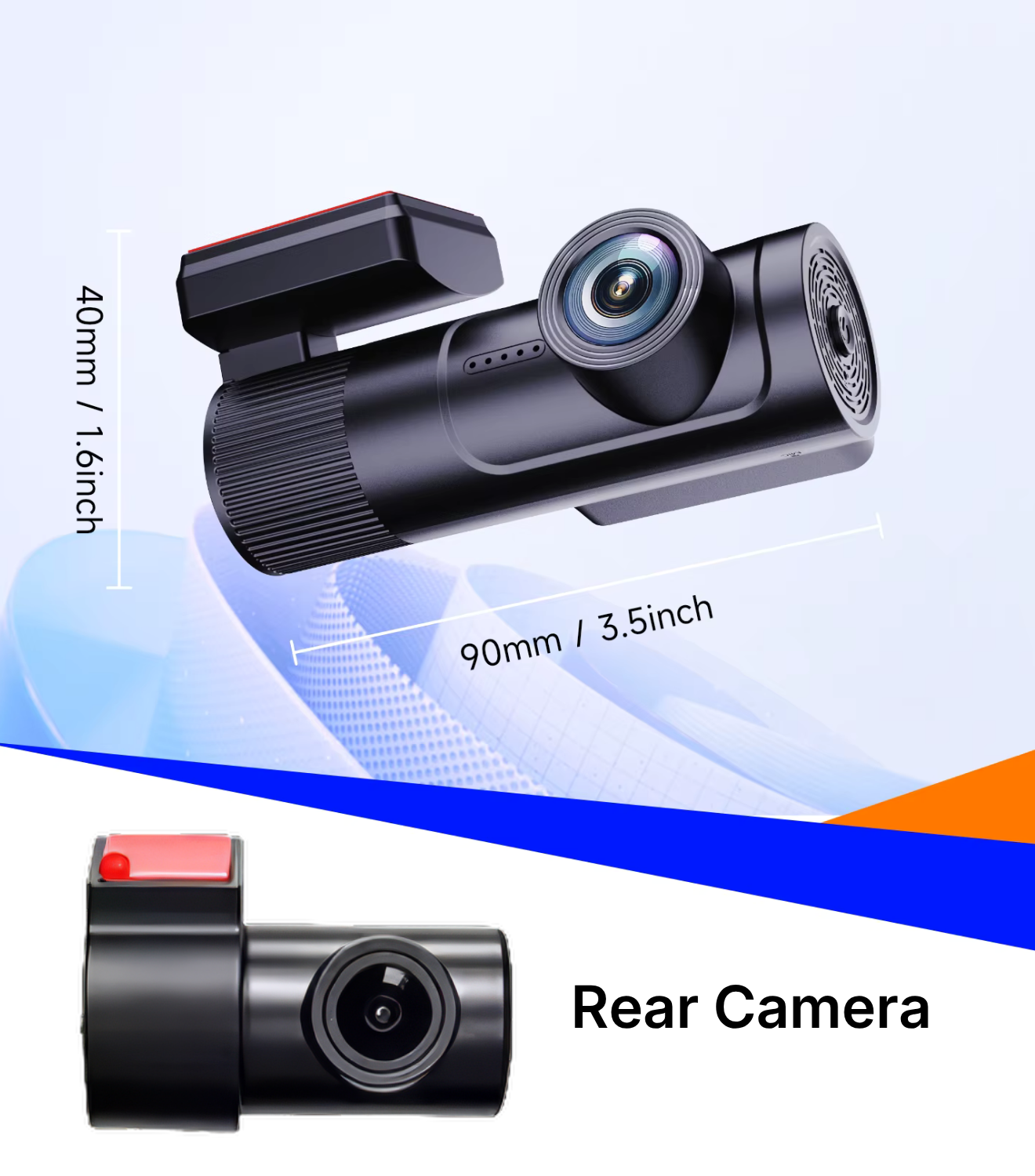 Dual Lens 4K + HD Rear Dash Cam