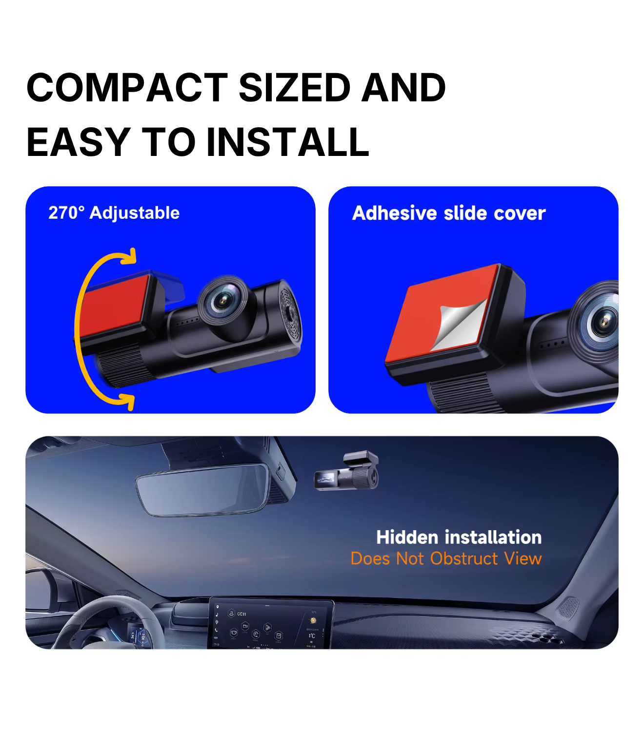 Dual Lens 4K + HD Rear Dash Cam