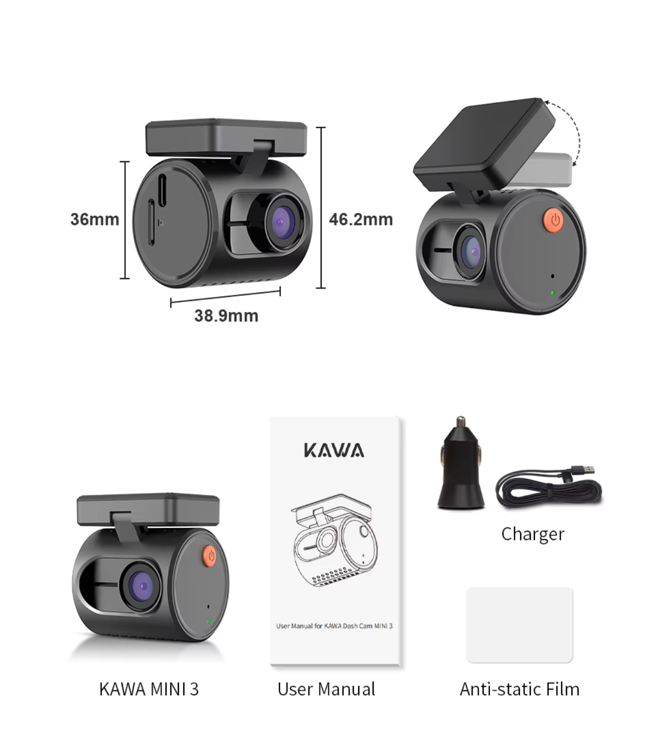 2K MINI Dash Cam